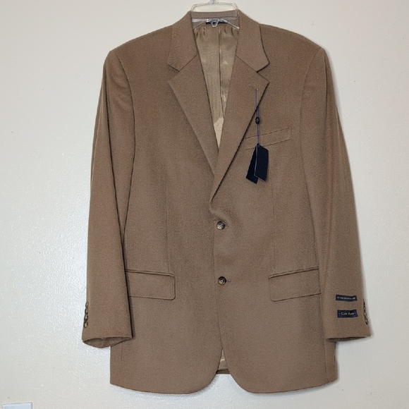 Club Room Tan Cashmere Blend Sport Coat Blazer Size 40R New